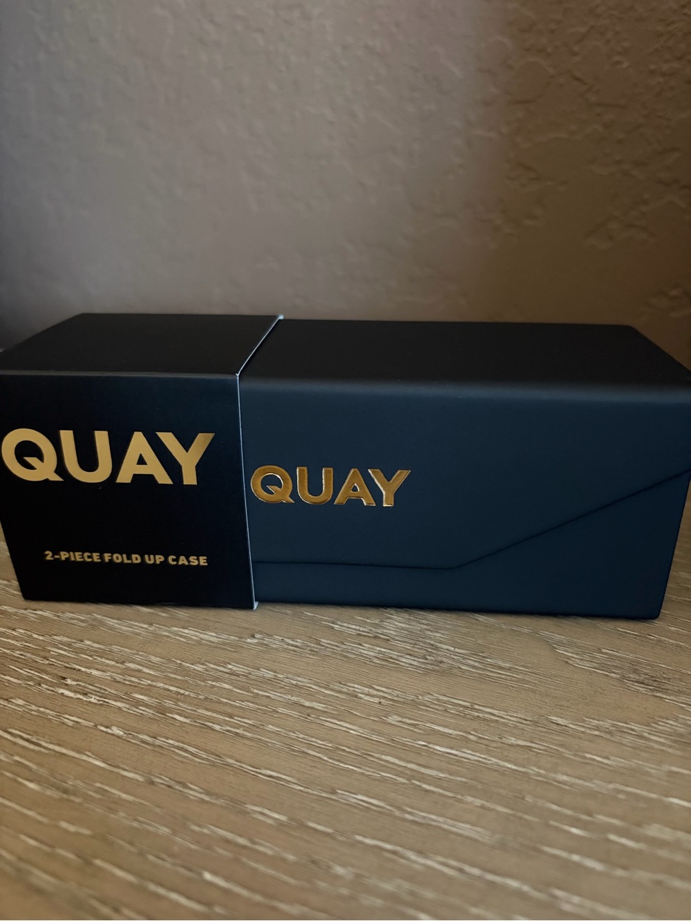 Quay Black Sunglass 2 piece case - Holds 2 pair of sunglasses